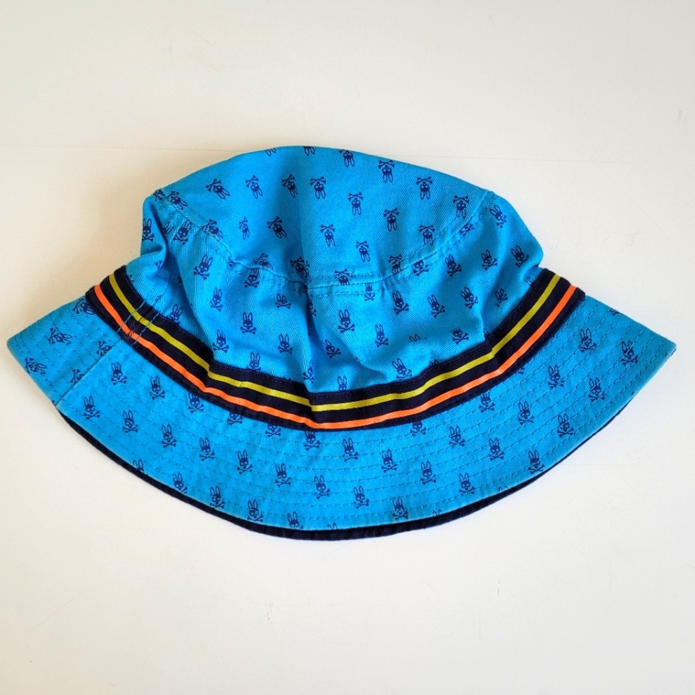 Psycho Bunny Hopped Up Bucket Blue Orange Cotton - Picture 3 of 5